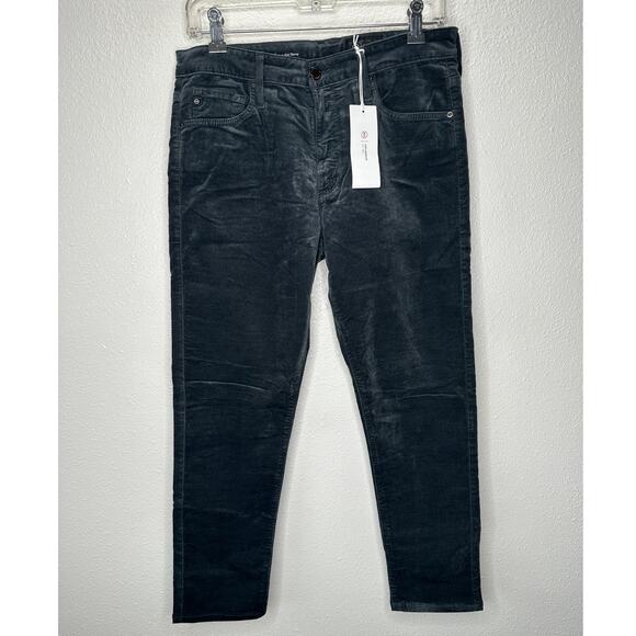 NWT AG Adriano The Farrah Steel Gray High Waist Skinny Velvet Jeans - Picture 2 of 16